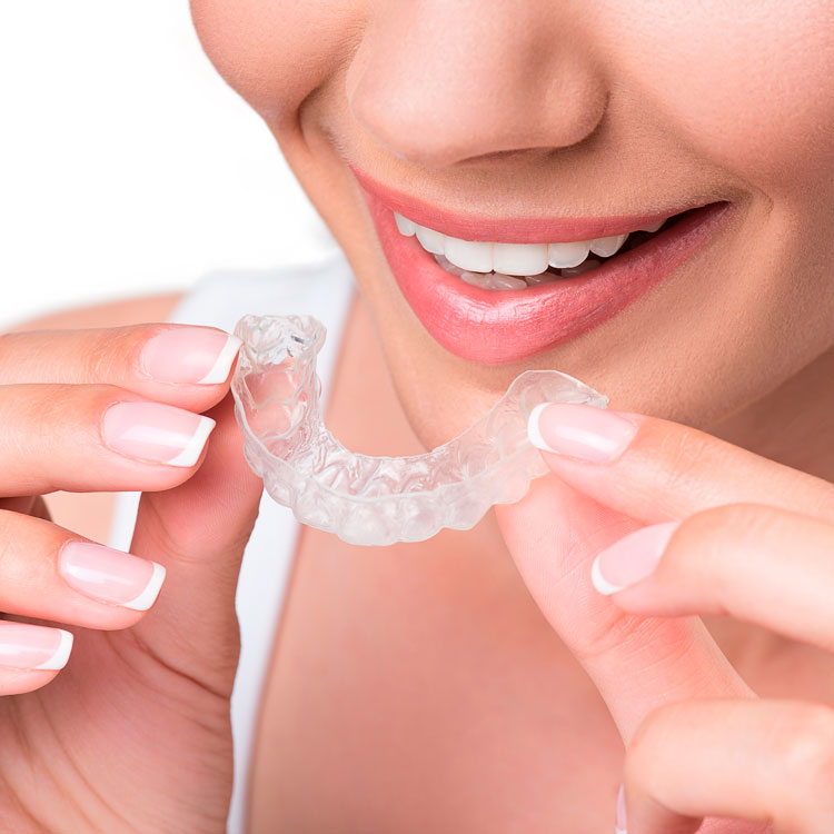 Close-up of a ClearStep aligner